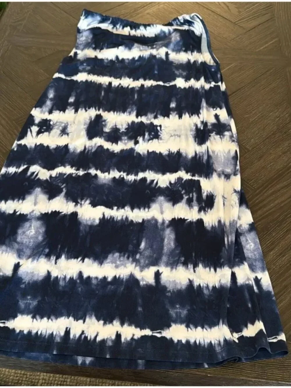 Michael Kors Blue White Tie Dye Dress XS Sleeveless Half Zip Resort Cruise Cover